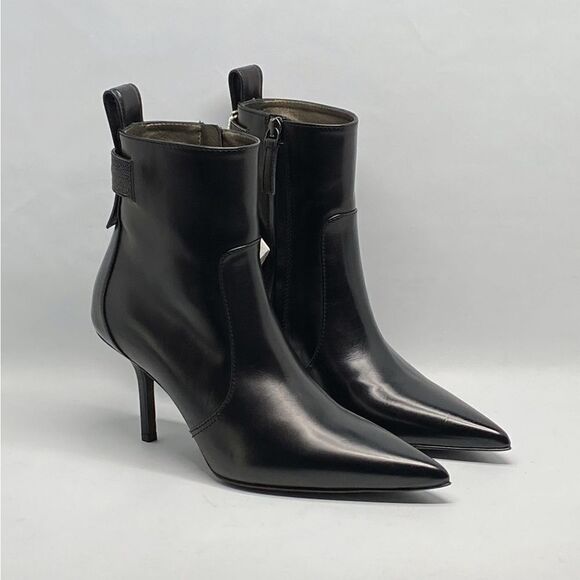 Brunello Cucinelli Monili Beaded Leather Ankle Boots size 38.5 - Picture 1 of 14